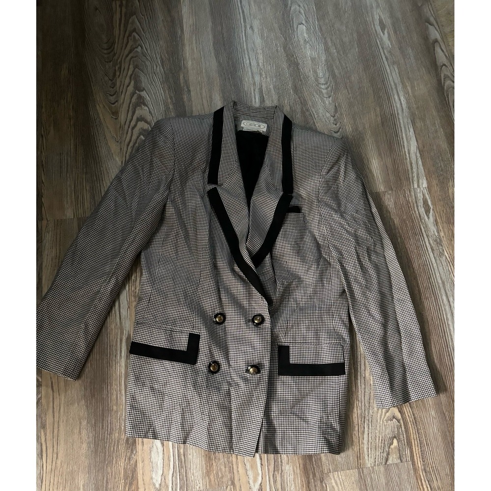 Vintage Ladies Gilmor‎ houndstooth blazer size 12